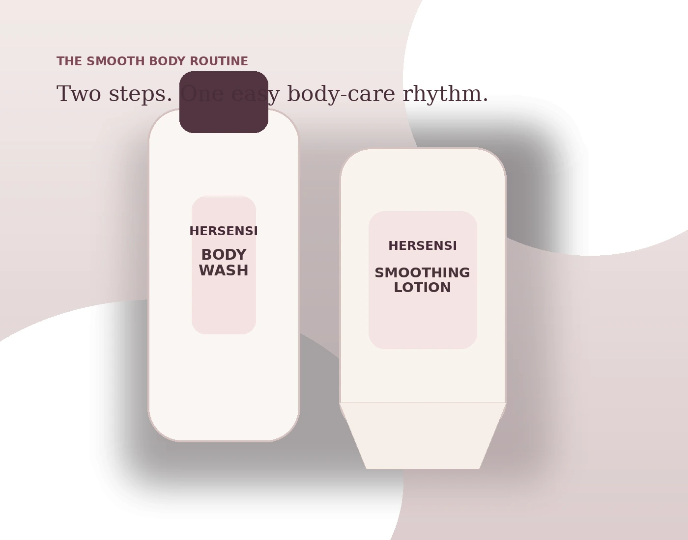 Hersensi body wash and smoothing lotion routine bundle